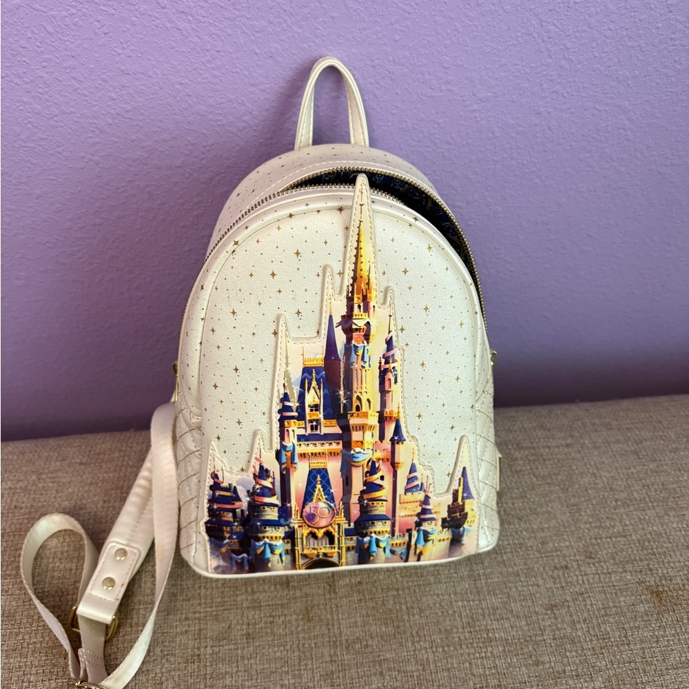 Loungefly Cream Castle Disney World 50th Backpack